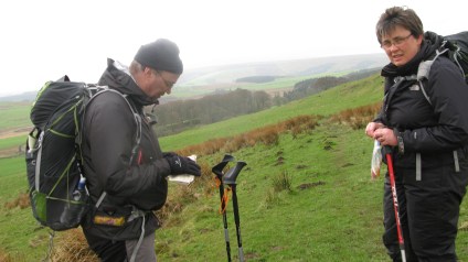 A quick check on location. Hadrian's Wall, April 2014