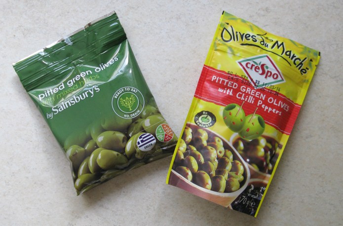 Packs of Pitted Olives