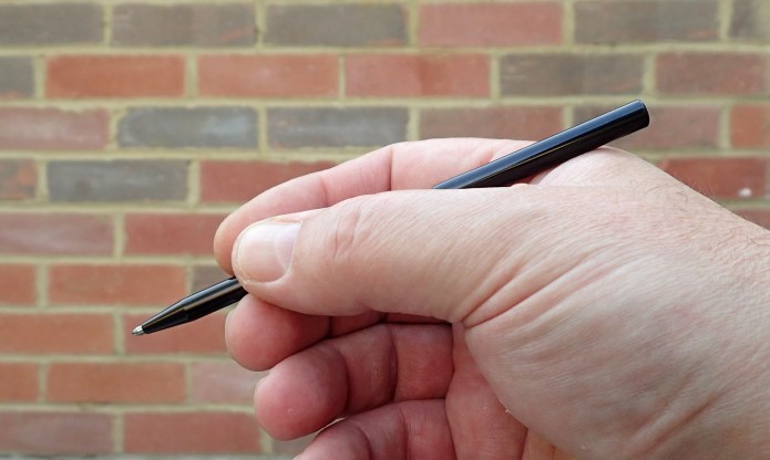 Fisher Stowaway Space pen in the hand