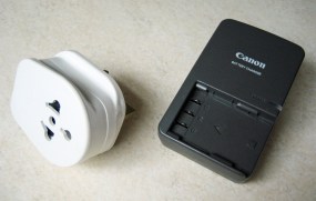 Battery charger and plug adapter