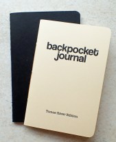 64p, 39g Moleskine cashiers journal and its replacement 48p, 19g Backpocket journal