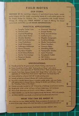 Memo Book, inside rear cover