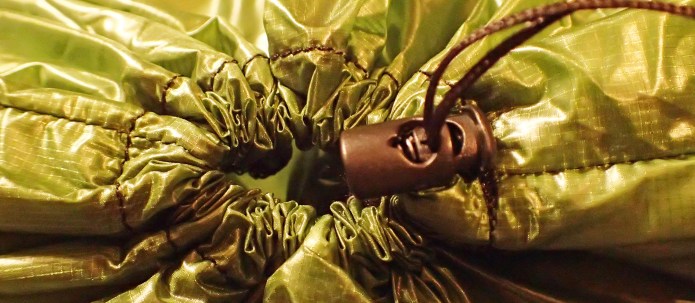 Drawcord pulled tight