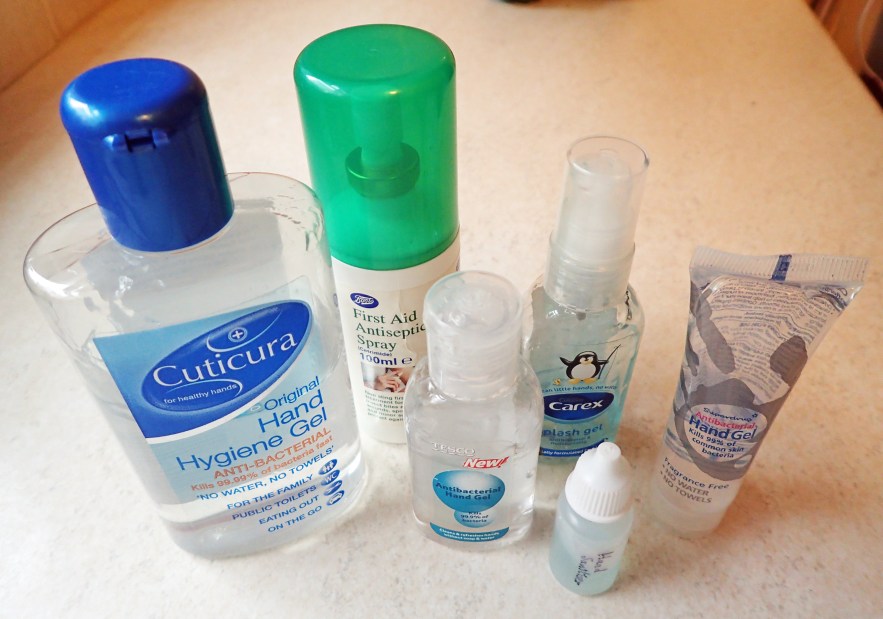 Antiseptic hand gels and sprays come in a myriad of sizes from a number of manufacturers. Those containing alcohol can aid in fire lighting however you may like to search out alcohol free alternatives due to the concerns raised by many as to the possible detrimental effect that alcohol may have on open wound healing. Whatever size or type you decide on, decanting into a smaller bottle can save on weight and bulk. But don't be shy in using it