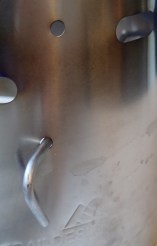 Titanium Shepherds hook inserted into Sidwinder stove, two of these pegs are required