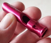 3.8g anodised aluminium whistle from Lifeventure. A not particularly loud whistle from this