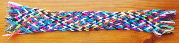 The braided cotton thread strips that are available are of no practical use for outdoors work. Cotton tape isn't robust. The lengths, ideal for the odd dress shirt button, are too short and the striking array of colours is mostly not required