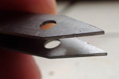 No serrations on titanium tweezers