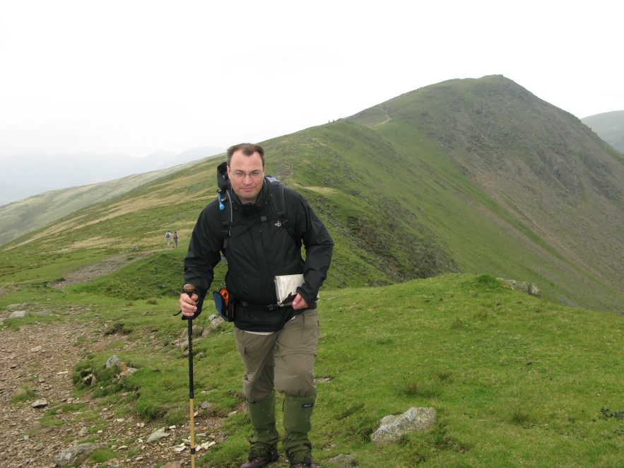 Three Points of the Compass (and Ordnance Survey map) on Old Man of Coniston, Lake District, 2008