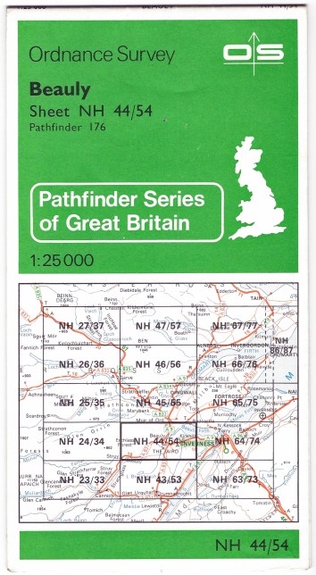 Beauly, Sheet NH 44/54, 1:25 000 Pathfinder Series of Great Britain. Published 1979