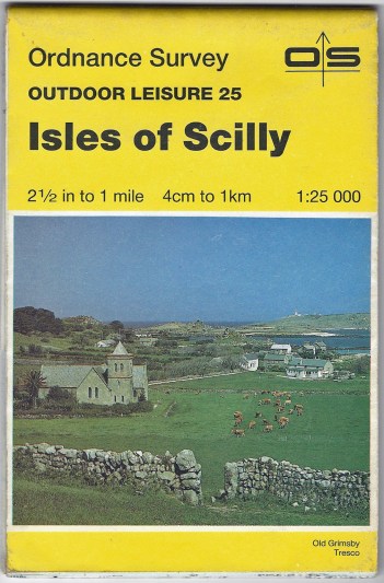 Ordnance Survey Outdoor Leisure 25. Isles of Scilly. 1:25 000. Published 1982