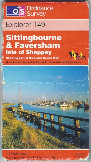 Ordnance Survey Explorer 149. Sittingbourne & Faversham, Isle of Sheppey. 1:25 000. Published 1997