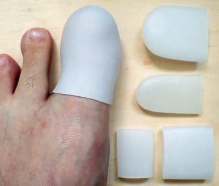 Silicone gel toe protectors are simple to roll and put on, are washable and reusable and can be cut to shape if required. The inclusion of a couple of these in a first aid kit could mean immediate relief from rubbing, friction or pressure points. The medical grade silicone gel is hypoallergenic, soft and comfortable. These examples are from Sumifun and a range of sizes can be purchased.