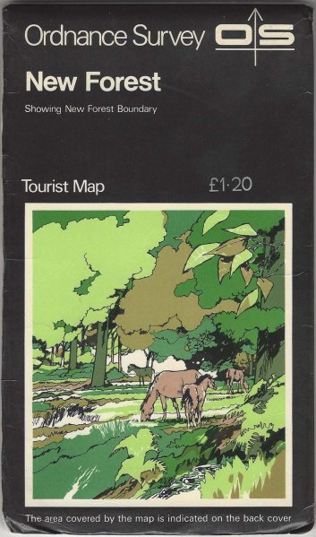 Ordnance Survey Tourist Map. New Forest. 1:25 000. Published 1973