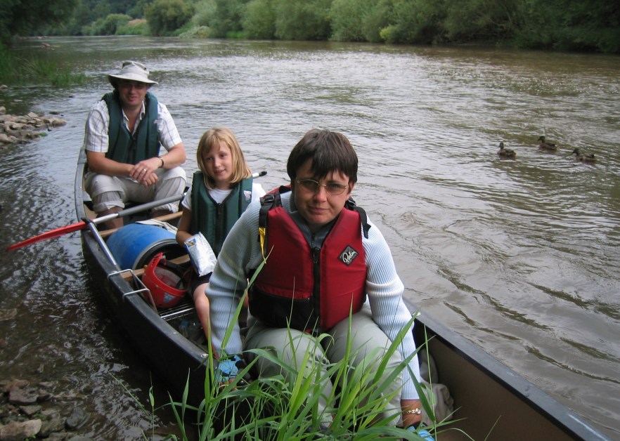 Canoeing the River Wye in 2006, map reading was seldom required and difficult to manage. However, having made landfall, an O.S. map was essential to our overnight stops
