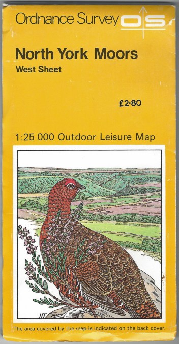 Ordnance Survey Outdoor Leisure. North York Moors, West Sheet. 1:25 000. Published 1982. Printed on both sides