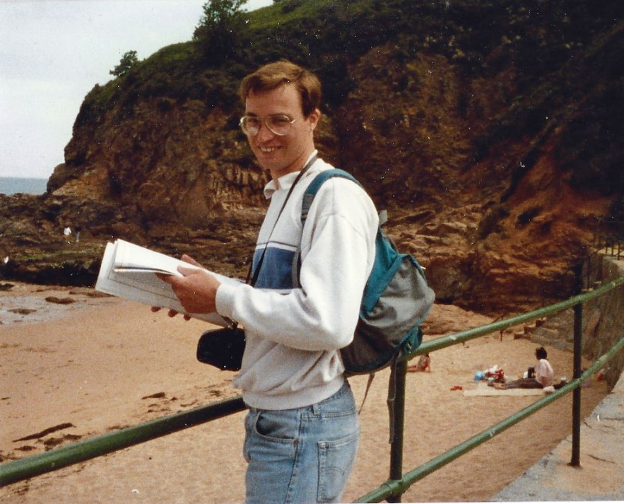 Three Points of the Compass on honeymoon on Jersey, a map never too far away. 1989