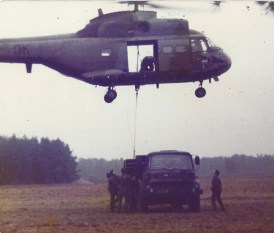 Puma helicopter on exercise, 1981