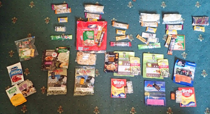 Five breakfasts, three lunches, five evening meals. Also an abundance of snacks for the day plus a brew kit