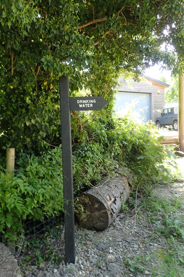 Keep an eye open for signage. This one pointed toward an unexpected source not far from Aston Rowant National Nature Reserve