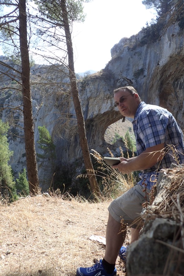 Three Points of the Compass drawing en plein air, Sicily August 2016