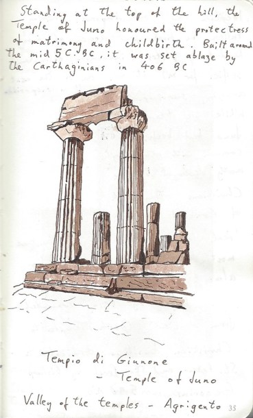 Pen and Ink- Temple of Juno