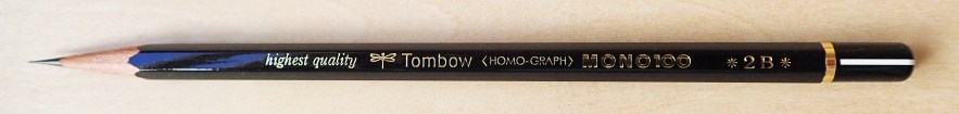 The Tombow Mono100 in 2B is amongst the World's finest pencils. Not only is great looking and beautifully finished, but gives a lovely soft line and a good feel on the paper