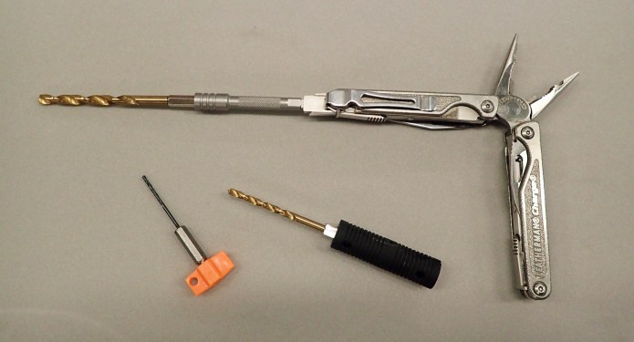 1/4" hex drive drill bits can be used in a number of configurations