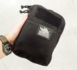 The Vanquest EDC SLim Maximizer pouch that Three Points of the Compass carries on every work day and trips away from the house by car