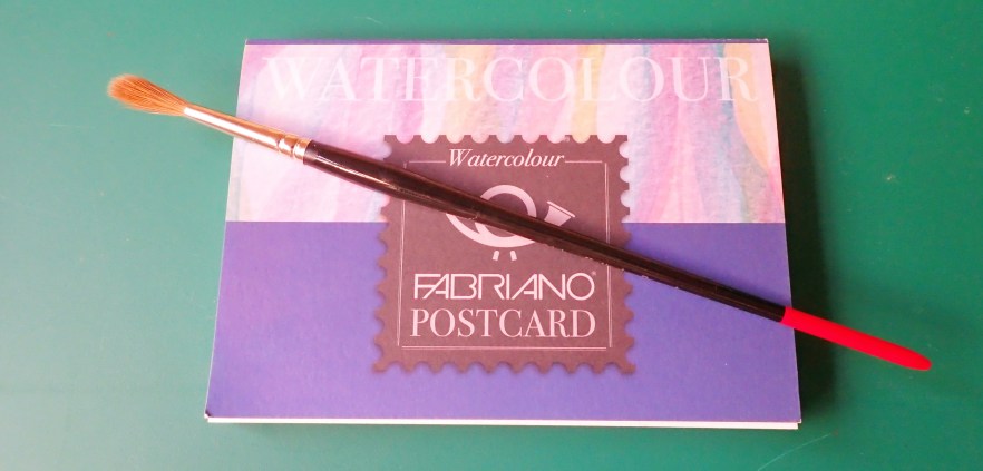 One method I have used on a couple of long distance trails is to take postcards with me and peridically send them home to family, complete with sketches, trail notes and progress. There is no need to have these specifically printed up as postcards, but can be if wished. This watercolour book from Italian supplier Fabriano, has 300gm2 cold press paper, each sheet measures 105mm x 148mm, the reverse of each printed as a postcard. It has a thin front cover and a thick and heavy card base. While individual sheets cold be taken, the whole weighs a meaty 134g for just 20 pages