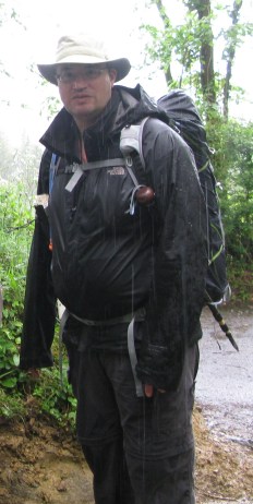 Three Points of the Compass has usually simply relied on pulling the hands back into the sleeves when hiking in the rain. Two Moors Way, 2012