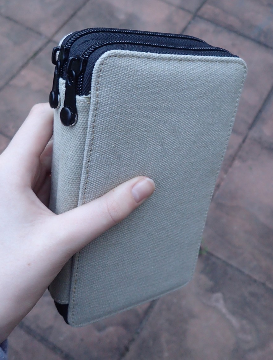 The Global Art Materials canvas 48 pen holder is a good looking, well made case