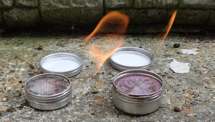 The two sizes of Speedster Stove that Three Points of the Compass has been relying on recent treks. 20ml and 30ml variants. So light that a second already primed with fuel can also be taken