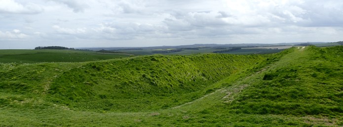 Passing through Barbury Castle, an Iron Age Hillfort, on the Ridgeway