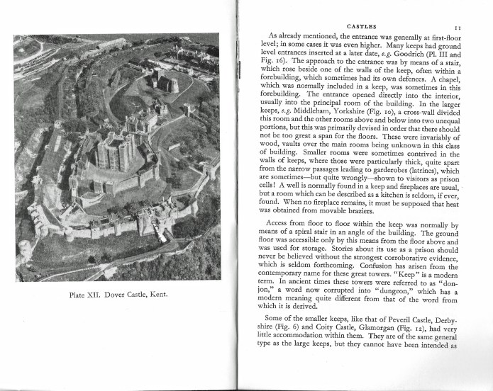 My tiny little 66 page book from HMSO is a good, if old, introduction to the salient points of castles