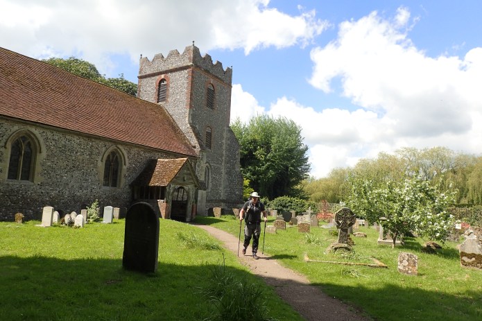 Three Points of the Compass on day four of the Ridgeway, another church offers a brief respite from the trail
