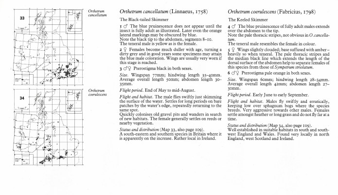 Maps are useful as a guide but there has been both under-reporting for some species and either contraction or expansion of range for some. Few would be confused by the clear descriptions included
