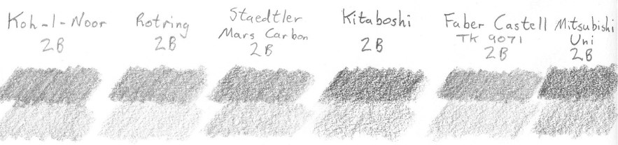 A small selection of 2mm replacement 2B leads for clutch pencils