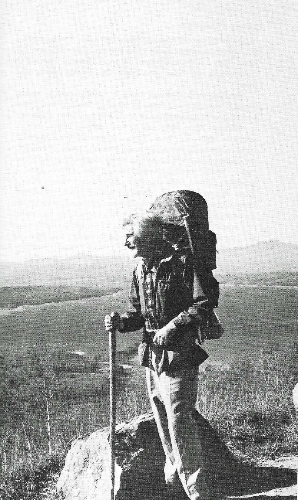 In the early 1970s, mourning the loss of his second wife, Thelma ('Tilly'), John Hillaby walked the northern section of the Appalachian Trail. Here, he is shown on his final day on the trail. This walk was recounted in his book Journey through Love