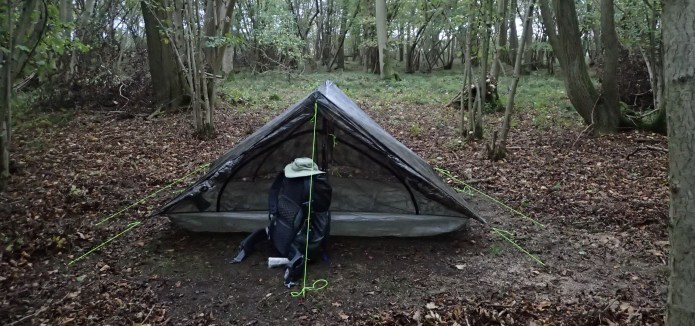 Z Packs Duplex on my third night on the Icknield Way Trail