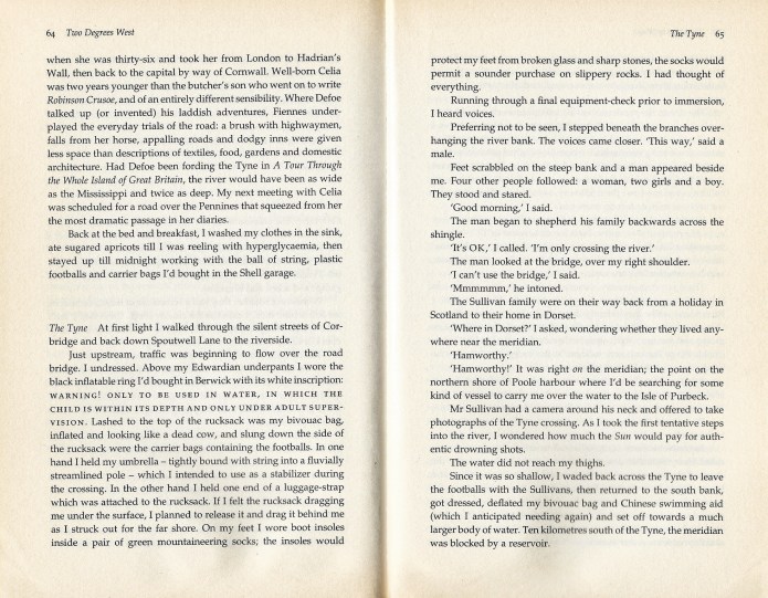 Two Degrees West- Constrained by his self-imposed line of longitude, Nicholas Crane prepares for a crossing of the River Tyne