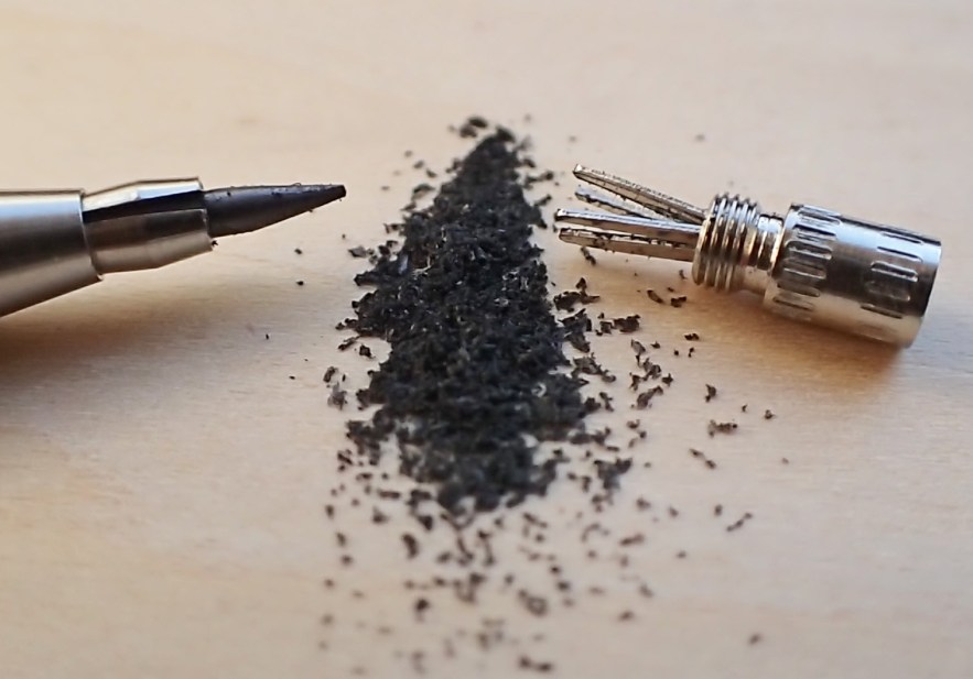 The diminutive sharpener from Hoh-I-Noor is surprisingly effective