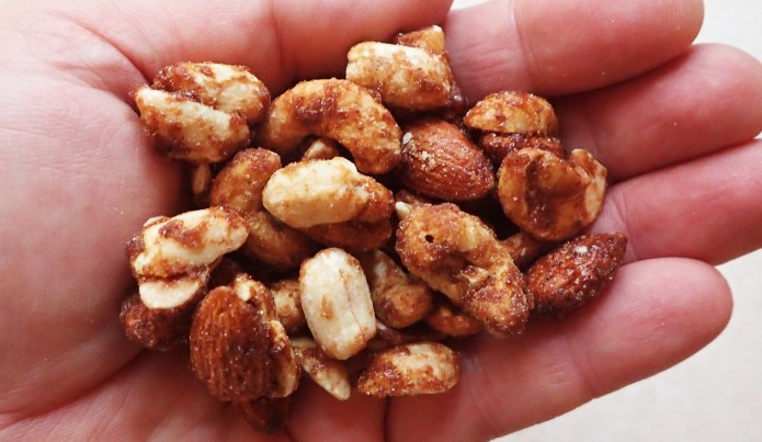 A handful of the M&S winter spiced mixed nuts