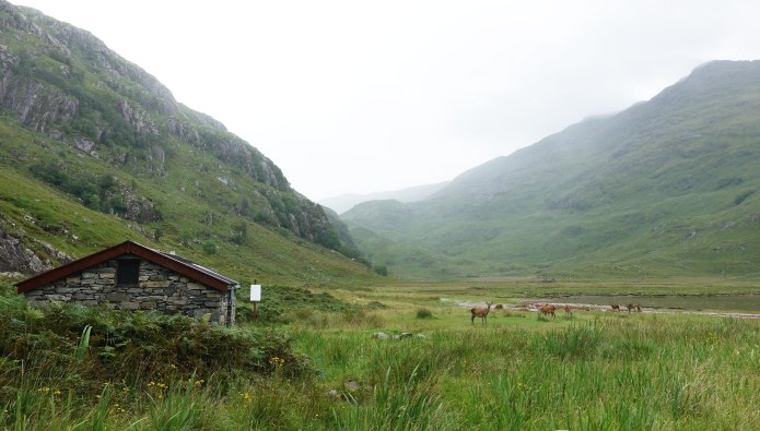 Lunchtime halt at Soulies bothy. Cape Wrath Trail, 7th August 2018