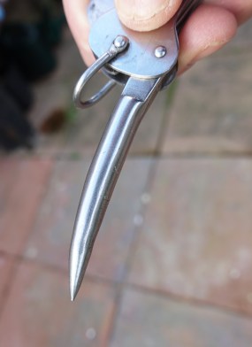 Nope, its not for getting stones out of hooves, the marlin spike is an essential tool for splicing ropework and loosening knots in heavy cordage