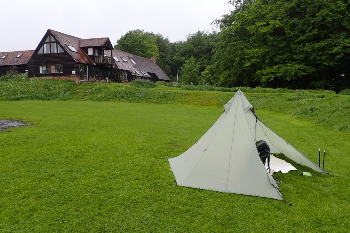Three Points of the Compass camped at the Friends of Nature Court Hill Centre, Wantage, while walking the Ridgeway in 2016