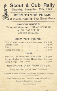 Advertisement for Scout and Cub rally, 1943