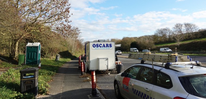 Snack wagon beside the A27 on day four