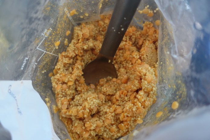 Lentils curry with couscous, Sandwood Bay. Cape Wrath Trail. August 2018