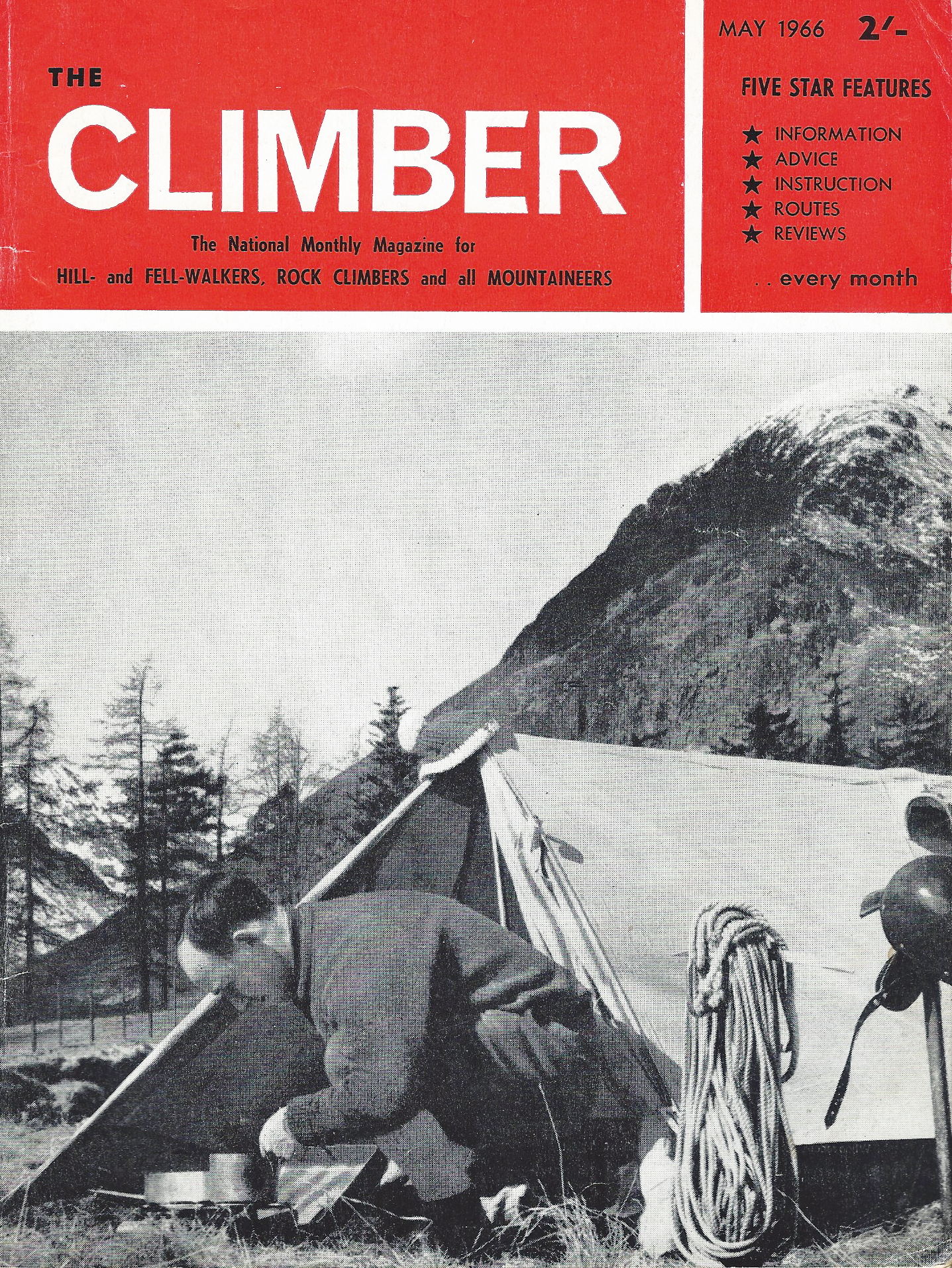 The Climber, May 1966. Cover- Camp cook